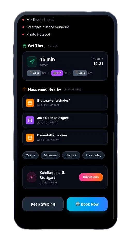 TinderGastro Sport Detail